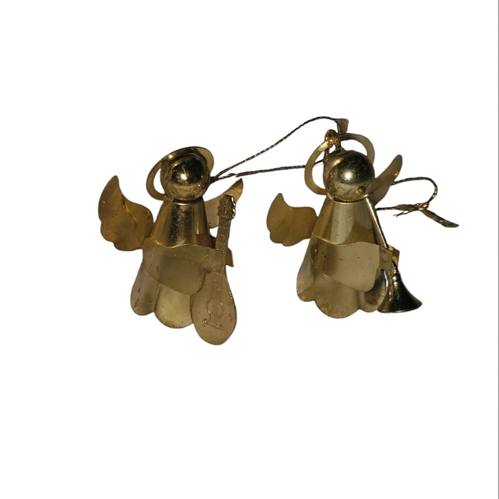 Vintage brass angel ornaments